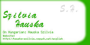 szilvia hauska business card